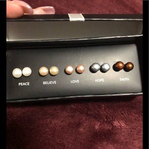 Avon Fresh Water Pearl Earrings Set of 5
